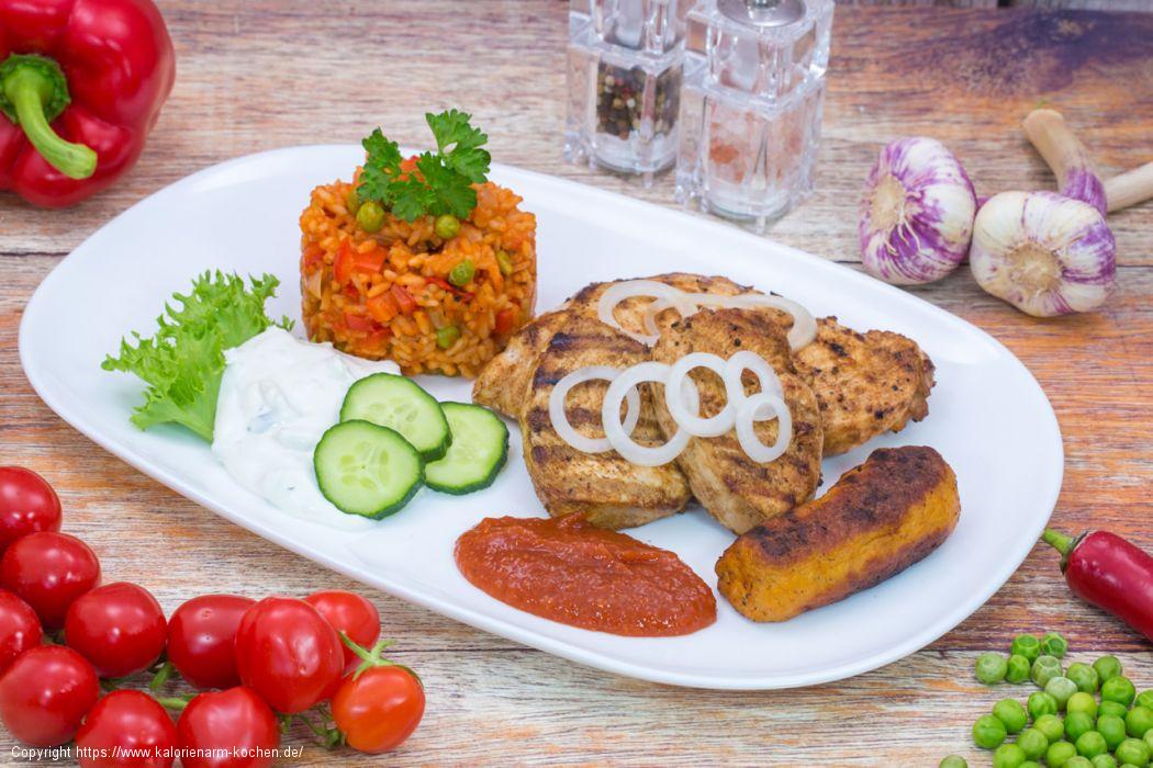 Geflügel-Grillteller mit Djuvec Reis